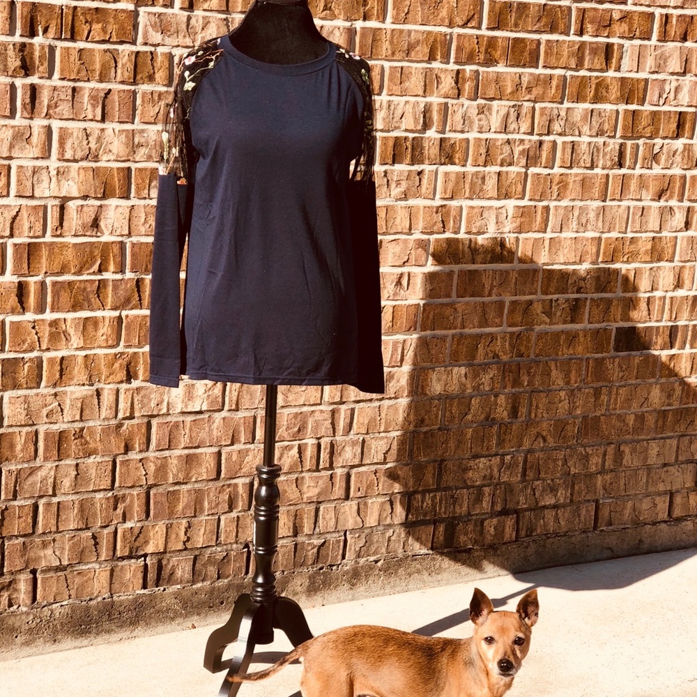 💫SEXY NAVY SHEER BACK BLOUSE 💫NWT 🍋🔥FITS S/M🔥